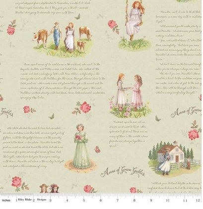 Riley Blake - Anne of Green Gables - Main Print, Sage