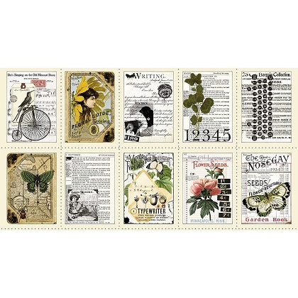 Riley Blake - Art Journal - 24' Art Journal Flower Press Panel, Multi