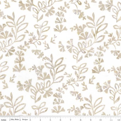 Riley Blake - Batiks: Expressions Porcelains - Viney, Sugar Cookie