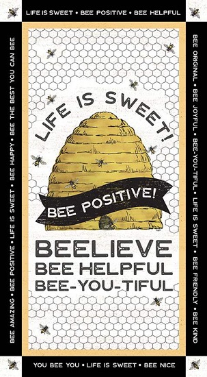 Riley Blake - Bees Life - 24' Life is Sweet Panel, Multi