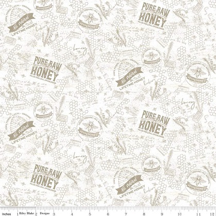 Riley Blake - Bees Life - Honey-Themed Images, Parchment
