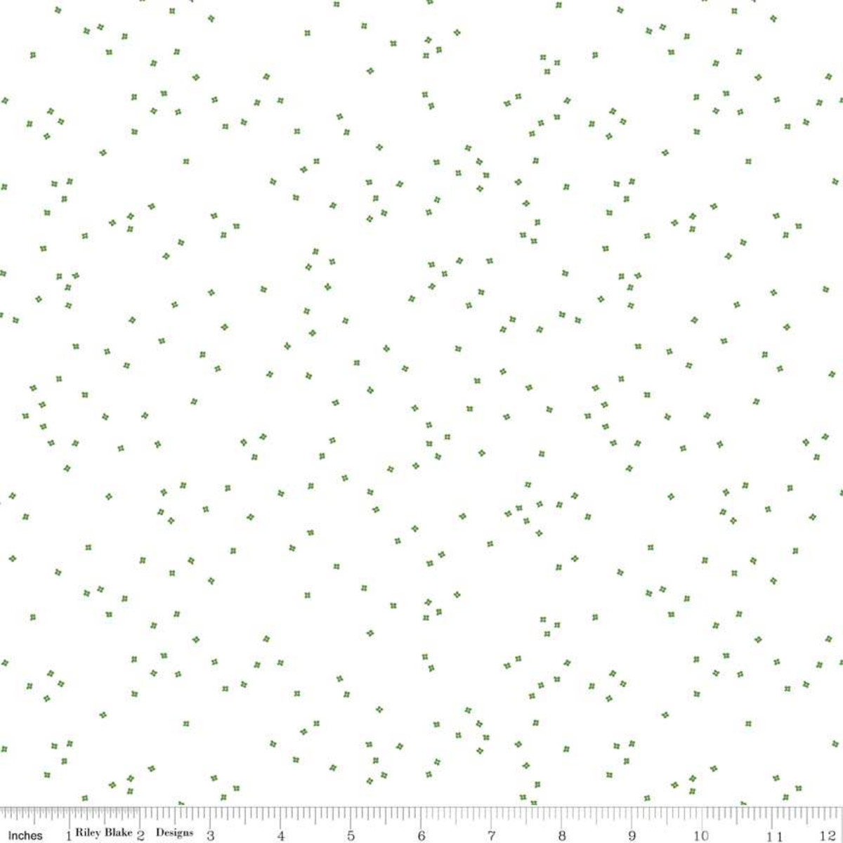 Riley Blake - Blossom, Clover Dots on White