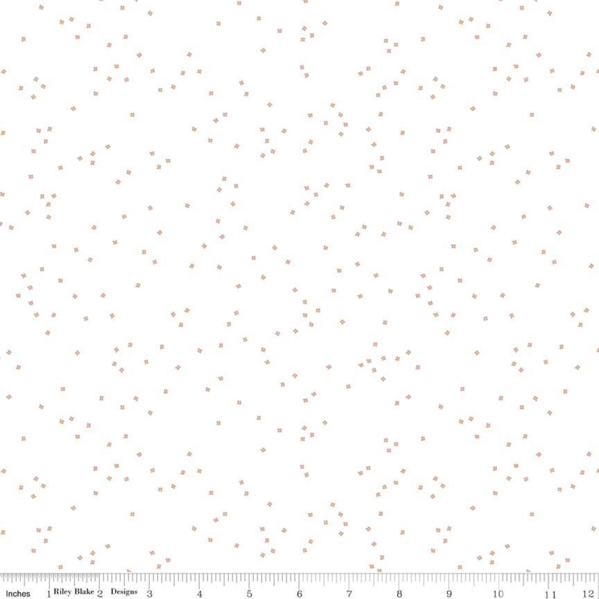 Riley Blake - Blossom, Rosegold Sparkle Dots on White
