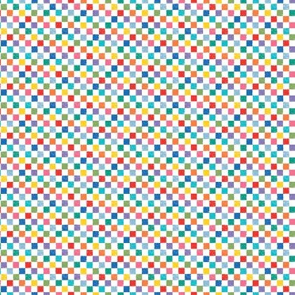 Riley Blake - Check Please! - 1/4' Check, Rainbow