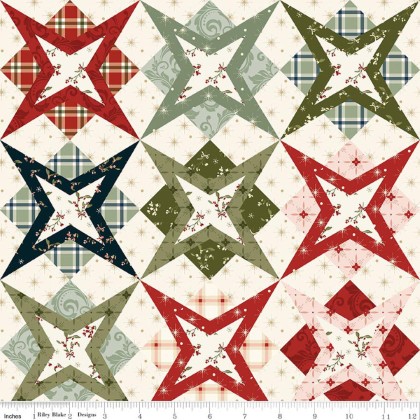 Riley Blake - Christmas Greetings - Cheater Print, Multi
