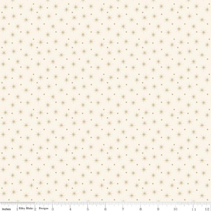 Riley Blake - Christmas Greetings - Christmas Lights, Cream