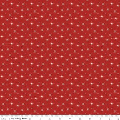 Riley Blake - Christmas Greetings - Christmas Lights, Red