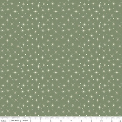 Riley Blake - Christmas Greetings - Christmas Lights, Spruce