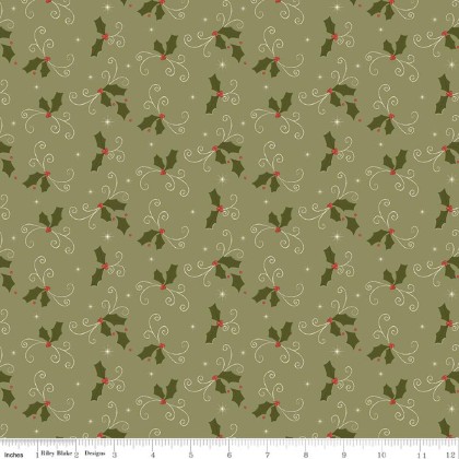 Riley Blake - Christmas Greetings - Holly, Spruce