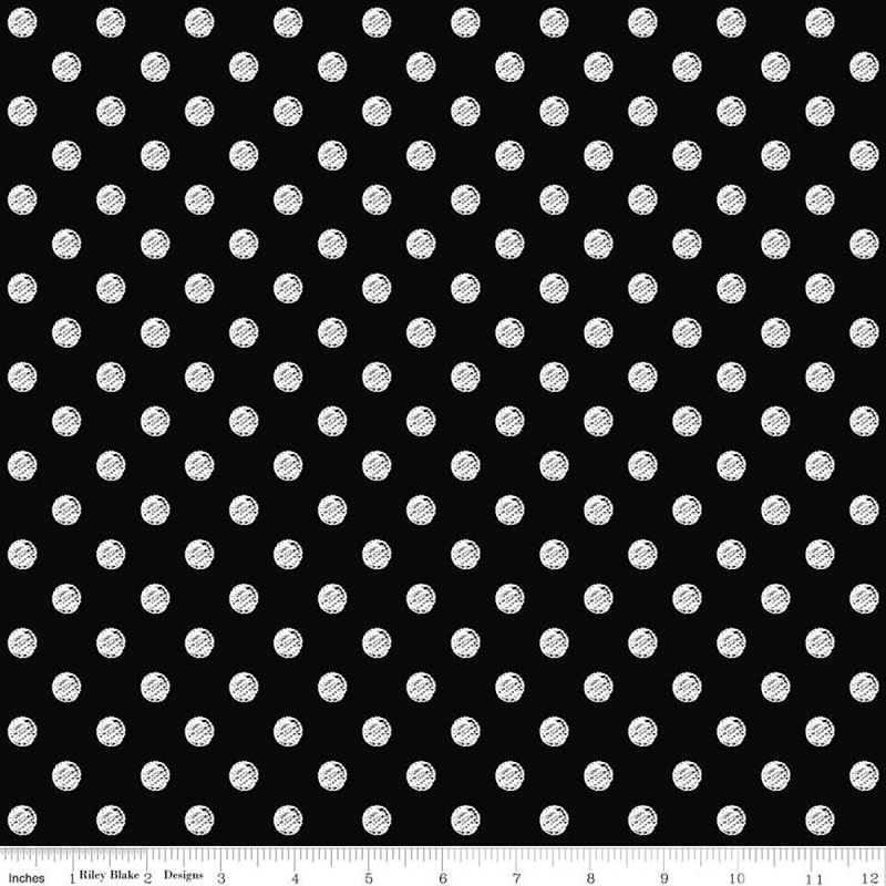 Riley Blake - Coffee Chalk - Polka Dots, Black