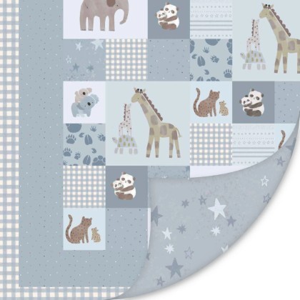 Riley Blake - Double Lush Velvet - Safari Stargazing, Blue