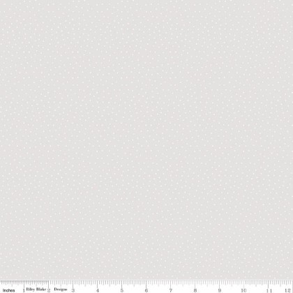 Riley Blake - Elegant Essentials - Scatter Dot, White Pearl