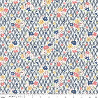 Riley Blake - Farm Girl Vintage - Main Print, Denim