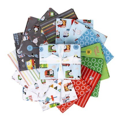 Riley Blake - Fat Quarter Bundle - Thomas & Friends Sodor Railway - 15 Pieces