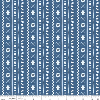 Riley Blake - Flannel - Northern Lights Flannel - Fair Isle, Ocean