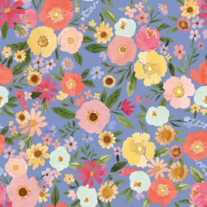 Riley Blake - Flora No. 6 - Stems, Periwinkle