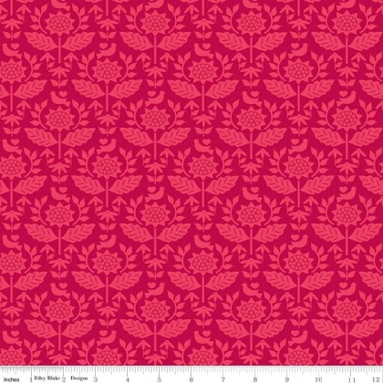 Riley Blake - Flour & Flower - Wallpaper, Berry