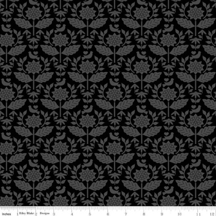 Riley Blake - Flour & Flower - Wallpaper, Black