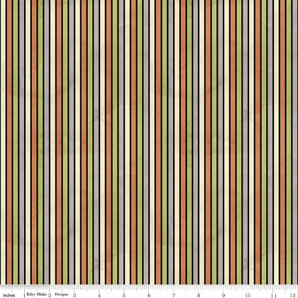 Riley Blake - Halloween Whimsy - Stripes, Multi