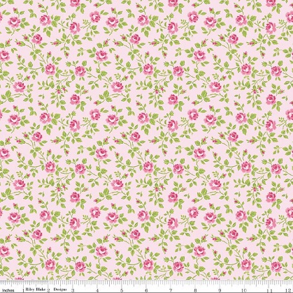 Riley Blake - Hydrangeas in the Garden - Tossed Floral, Pink