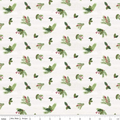 Riley Blake - Monthly Placemats - December Holly, Green