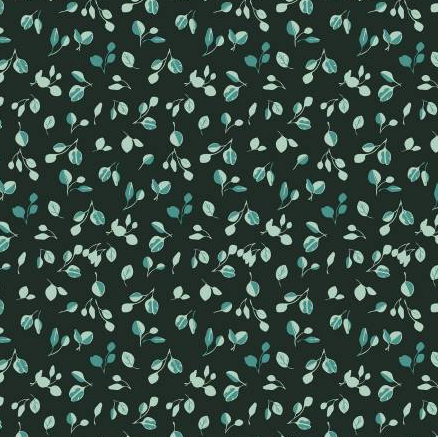 Riley Blake - Porch Swing- Eucalyptus- Dark Green
