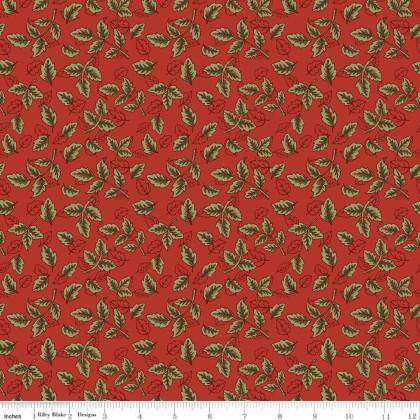 Riley Blake - Tangled Garden - Leaves, Red