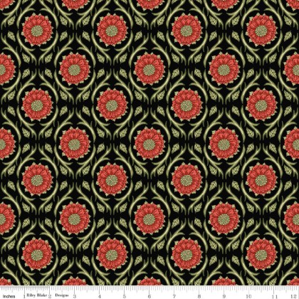 Riley Blake - Tangled Garden - Medallions, Black