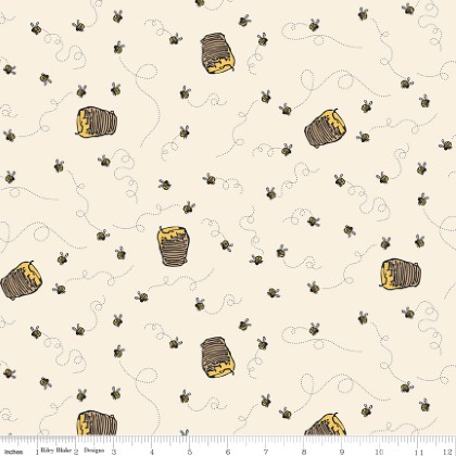  Riley Blake - Winnie The Pooh - Bees, Cream