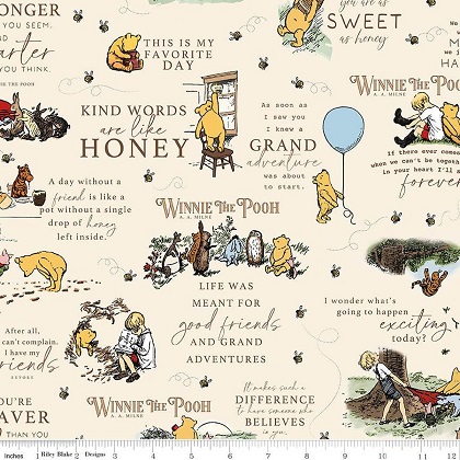  Riley Blake - Winnie The Pooh - Main Print, Cream
