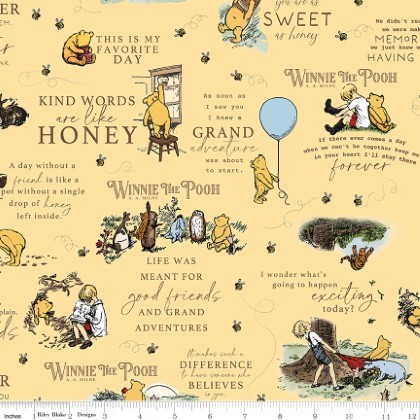  Riley Blake - Winnie The Pooh - Main Print, Sunshine
