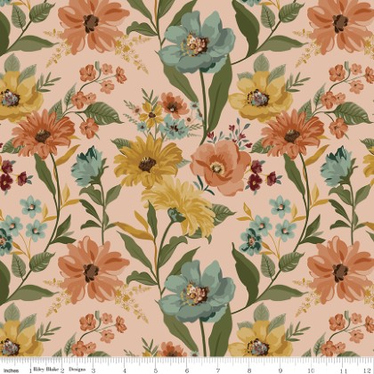 Riley Blake - Worth Repeating - Large Floral, Blush