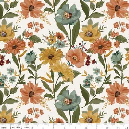 Riley Blake - Worth Repeating - Large Floral, Cloud