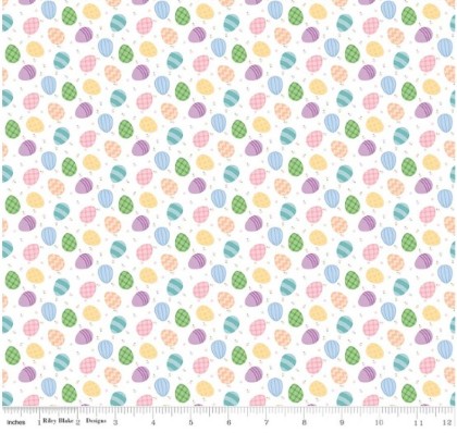 Riley Blake Basics - Seasonal Basics - Egg Toss, White