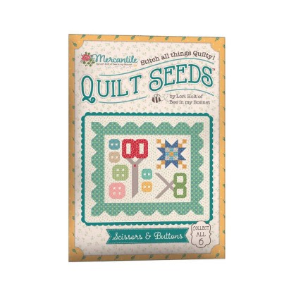 Riley Blake Quilting Pattern - Mercantile Quilt Seeds - Scissors & Buttons