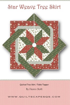 Riley Blake Quilting Pattern - Quiltscapes Star Weave Tree Skirt Pattern