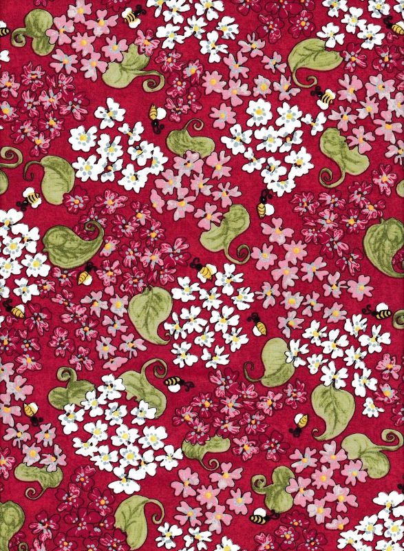 Riverwoods - Glamping Gypsies - Floral With Bees, Red