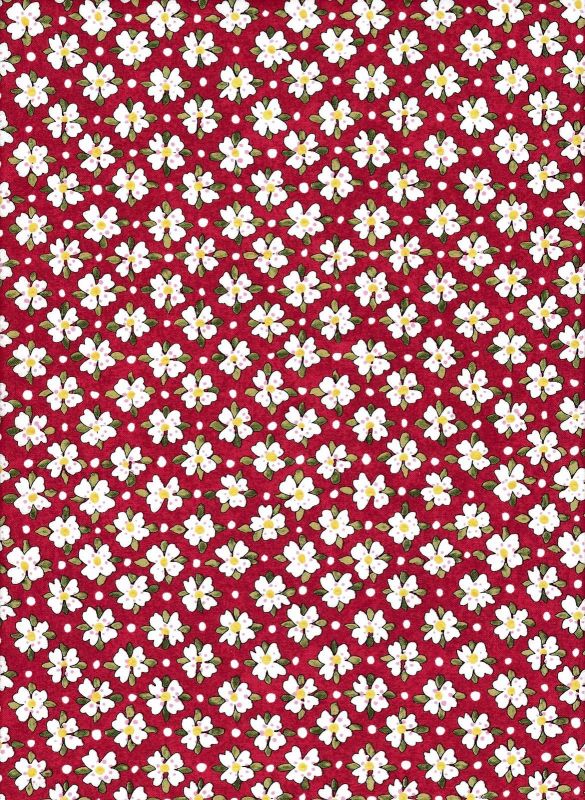Riverwoods - Glamping Gypsies - Small White Floral, Red