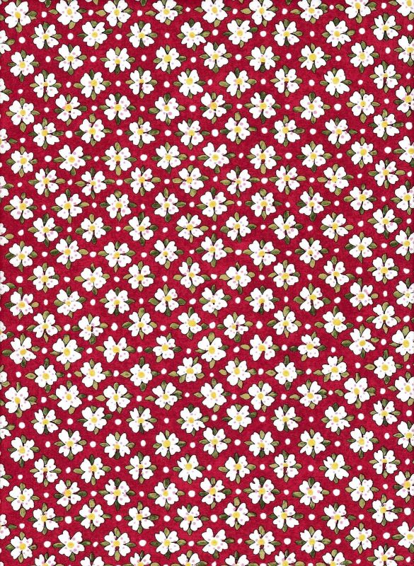 Riverwoods - Glamping Gypsies - Small White Floral, Red