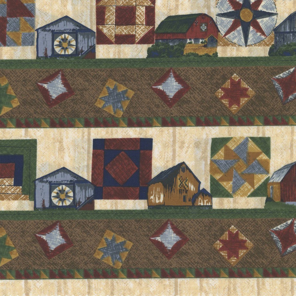 Riverwoods - Quilt Trails - Quilt & Barn Stripe, Brown