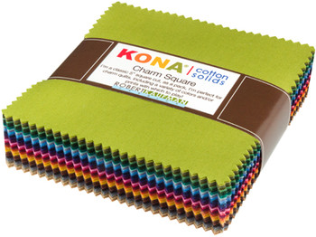 Robert Kaufman - 5' Charm Squares - Kona Cotton, Dusty 101 Palette