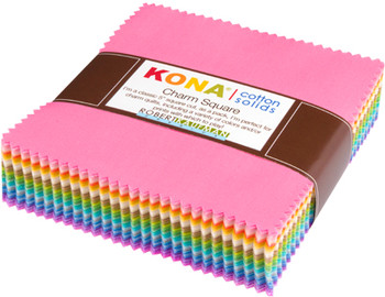 Robert Kaufman - 5' Charm Squares - Kona Cotton, Pastel 101 Palette