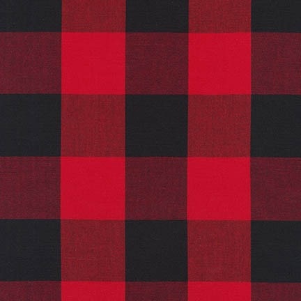 Robert Kaufman - Carolina Gingham - 2' Buffalo Plaid, Scarlet/Black