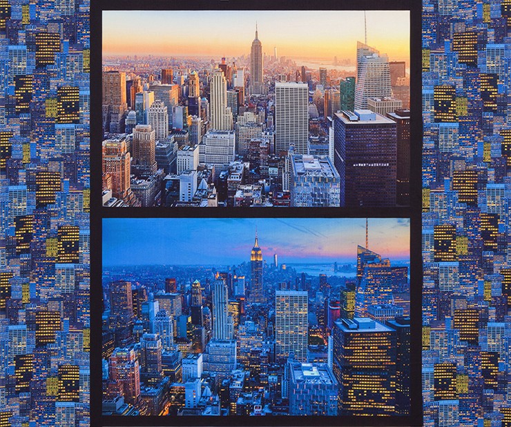 Robert Kaufman - Cityscapes - 36' Panel of City, Multi