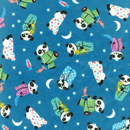 Robert Kaufman - Doux Luxe/Minky - Hello Sleepy, Cornflower