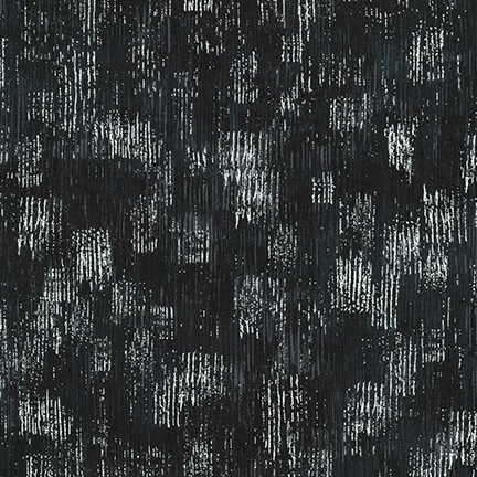 Robert Kaufman - Fusions Brushwork - Metallic, Black