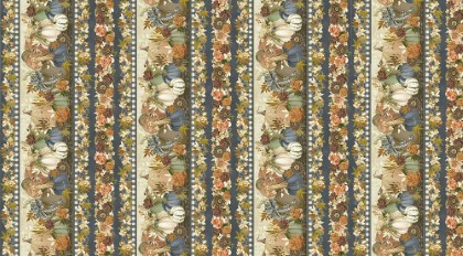 Robert Kaufman - Hello Fall - Border Stripe, Denim