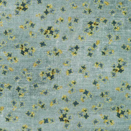 Robert Kaufman - Hello Fall - Flower Petals, Dusty Blue