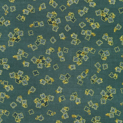 Robert Kaufman - Hello Fall - Flower Petals, Navy