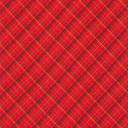 Robert Kaufman - Holiday Charms - Plaid, Red